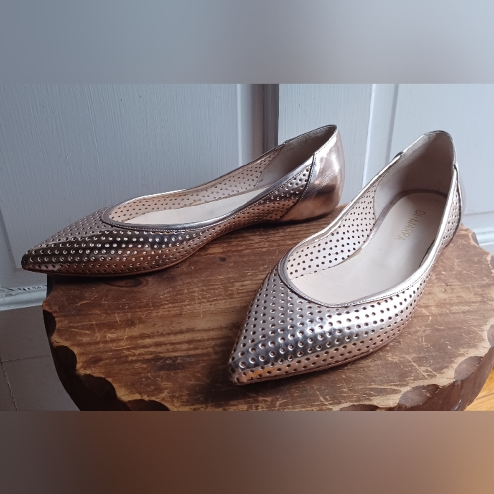 Di Marra Elegant Metallic Gold Flats